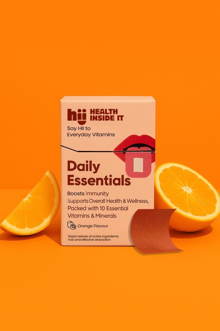 HII Daily Essentials multivitamin strip — complete daily wellness for men and women