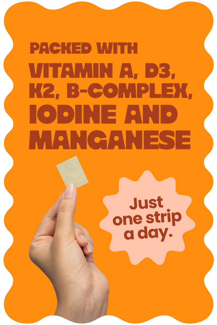 Daily vitamin oral strip — energy, immunity, and focus support