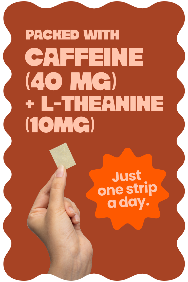 HII Instant Energy oral strip — caffeine + L-theanine clean focus formula